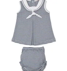 Kissy Kissy Navy Bold Stripes Bright Stars Dress Set