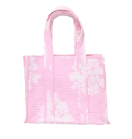 Pink Chicken small reversible quilted tote pink bouquet floral