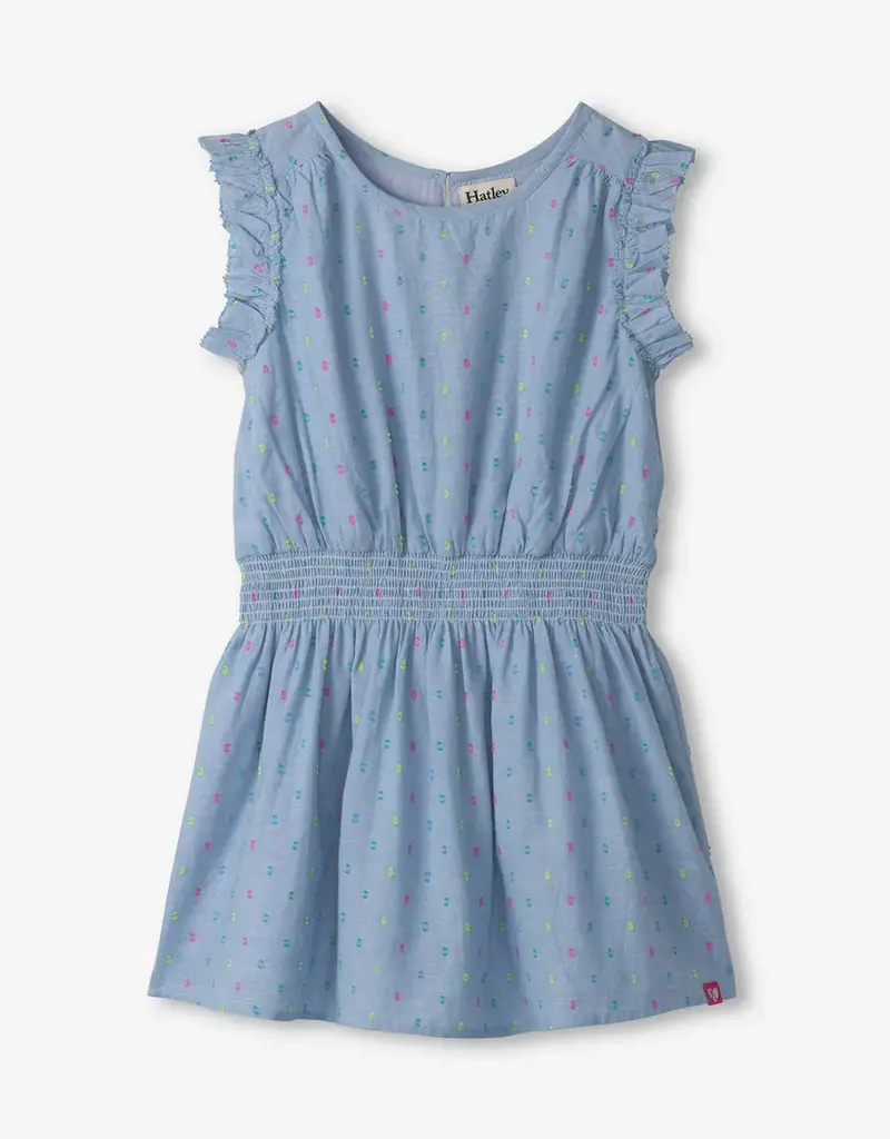 Hatley Kids bright spot chambray woven play dress