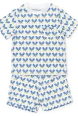Lila + Hayes CHARLES SHORT SET PICKLEBALL BLUE