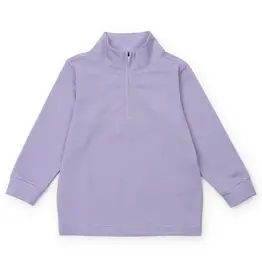 Lila + Hayes SAM PERFORMANCE PULLOVER PURPLE WHITE STRIPES