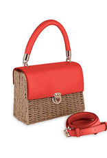 Abel & Lula Combined Basket Handbag Persimmon