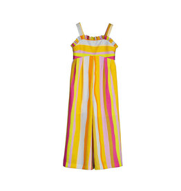 Abel & Lula Multicolor Striped Jumpsuit Persimmon