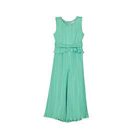 Abel & Lula Pleated Gauze Jumpsuit Aloe