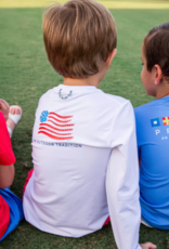 Prodoh Pro Performance L/S Fishing T Bright White American Flag
