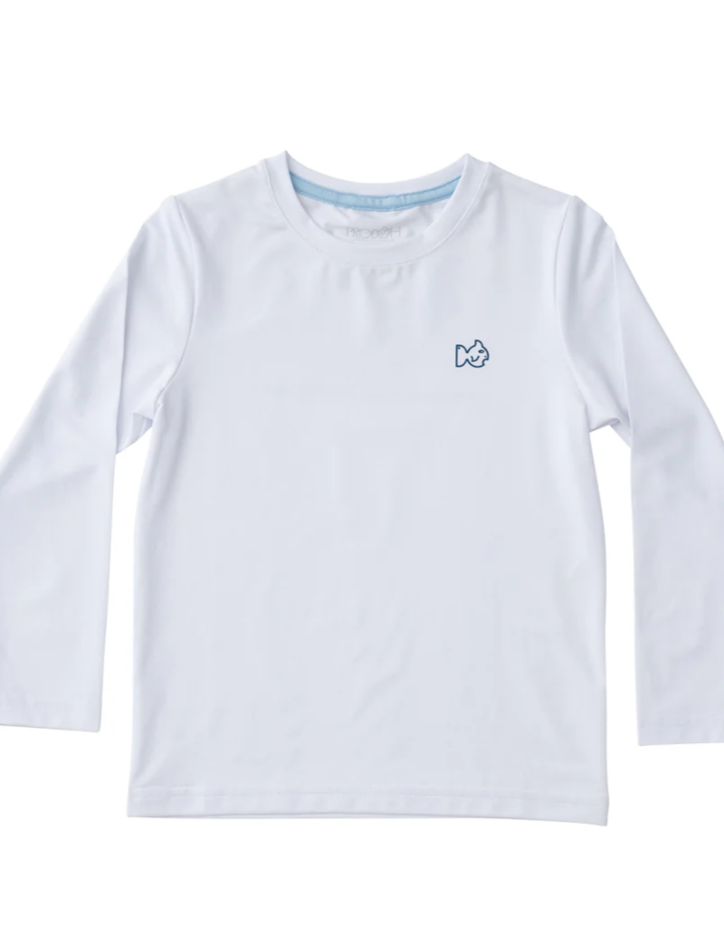 Prodoh Pro Performance L/S Fishing T Bright White American Flag