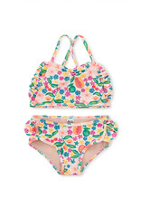Tea Collection Ruffle Two-Piece Swim Set Tropical Fruit Floral