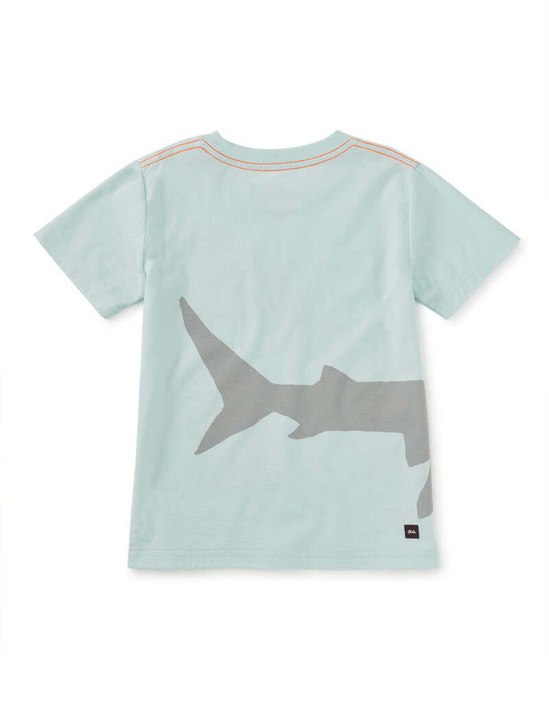 Tea Collection Shark Bite Beach Graphic Tee Blue Glow