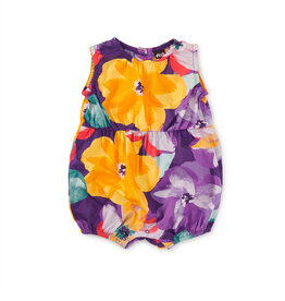 Tea Collection Peek-a-Boo Back Baby Romper Large Tropical Floral