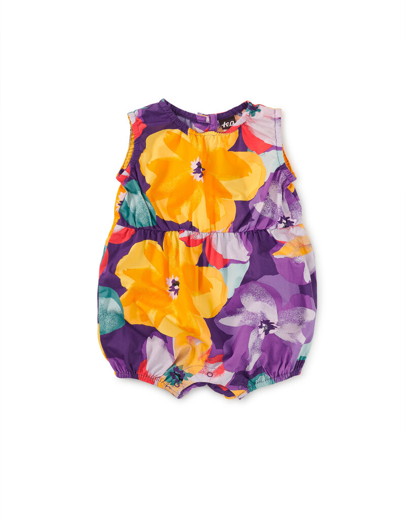 Tea Collection Peek-a-Boo Back Baby Romper Large Tropical Floral