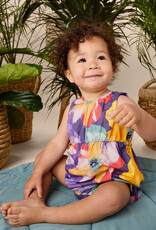 Tea Collection Peek-a-Boo Back Baby Romper Large Tropical Floral