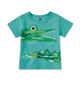 Tea Collection Baby Caiman Graphic Tee Patina
