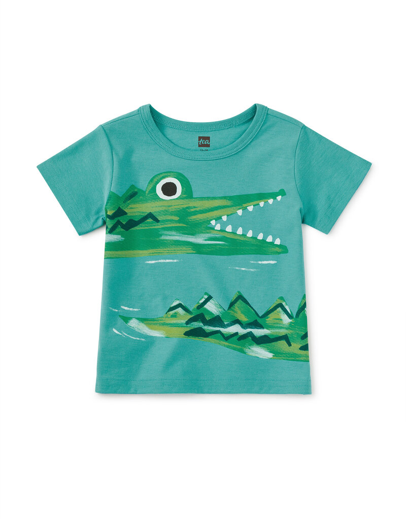 Tea Collection Baby Caiman Graphic Tee Patina