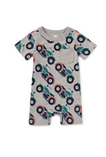 Tea Collection Pocket Shortie Baby Romper Motocicleta
