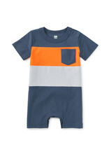 Tea Collection Colorblock Baby Romper Cornflower
