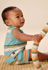 Tea Collection Cargo Pocket Tank Baby Romper Patina