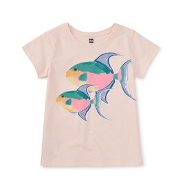Tea Collection Queen Trigger Fish Graphic Tee Creole Pink