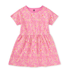 Tea Collection Short Sleeve Twirl Dress Orchid Abundance