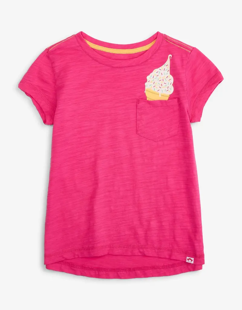 Appaman Ice Cream Cone Pocket Tee Fuchsia