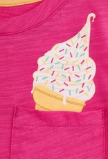 Appaman Ice Cream Cone Pocket Tee Fuchsia