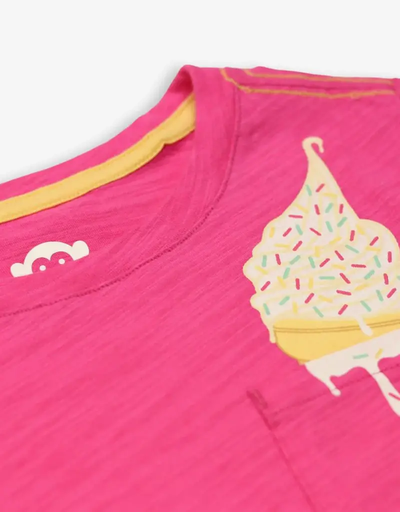 Appaman Ice Cream Cone Pocket Tee Fuchsia