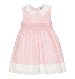 Kidiwi France Flora Smocked Dress Pink Stripes