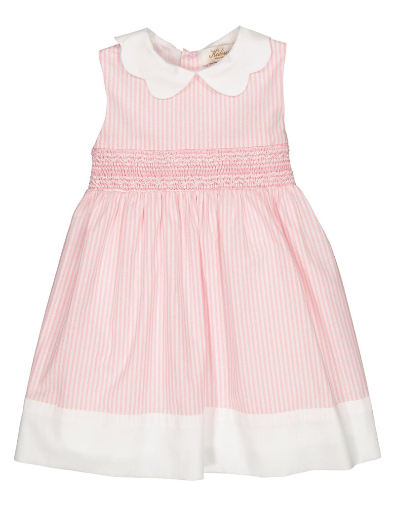 Kidiwi France Flora Smocked Dress Pink Stripes