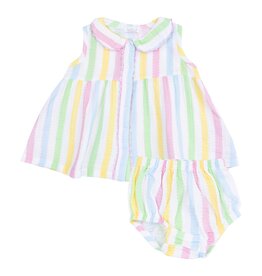 Angel Dear Jill- Peter Pan Button Front Dress w/Ric Rac Trim