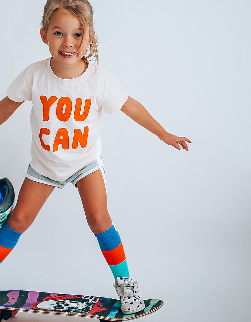 Minimalist Folk Co. You Can White w/Orange Tee