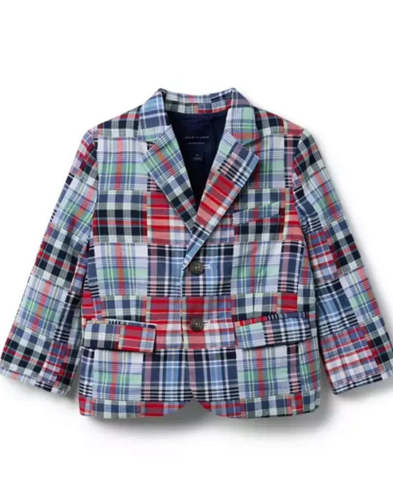 Janie and Jack Plaid Patchwork Blazer