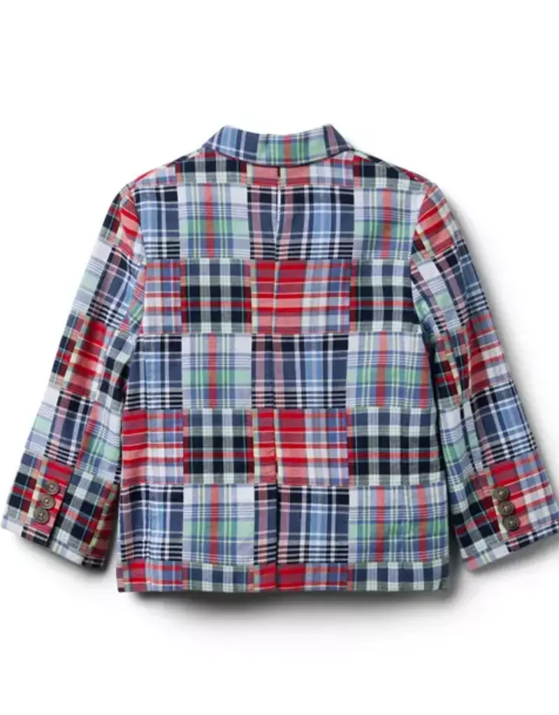 Janie and Jack Plaid Patchwork Blazer