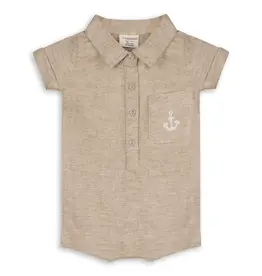Viverano Riley Anchor Romper Natural Linen