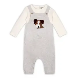 Viverano Puppy Dog 3D Pocket Sweater Overall Set Grey