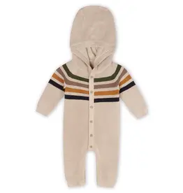 Viverano Multi Stripe Chunky Sweater Knit Jumpsuit