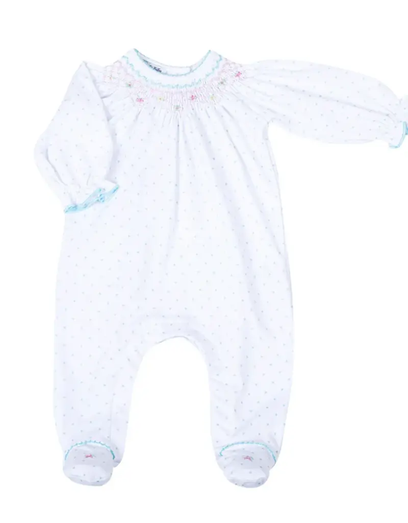 Magnolia Baby Adele Classics Bishop Footie Turquoise