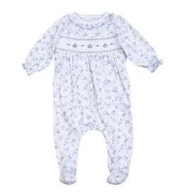 Magnolia Baby Skylar Classics Smocked Footie Sky Blue