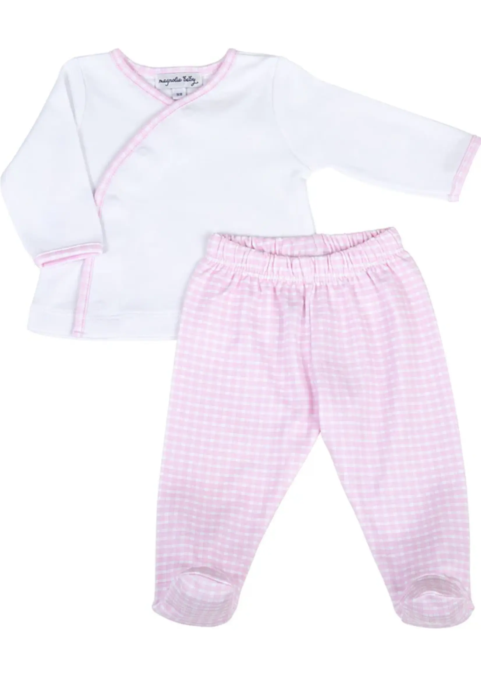 Magnolia Baby New Beginnings Kimono Footed Pant Set Pink