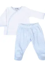 Magnolia Baby New Beginnings Kimono Footed Pant Set Lt Blue