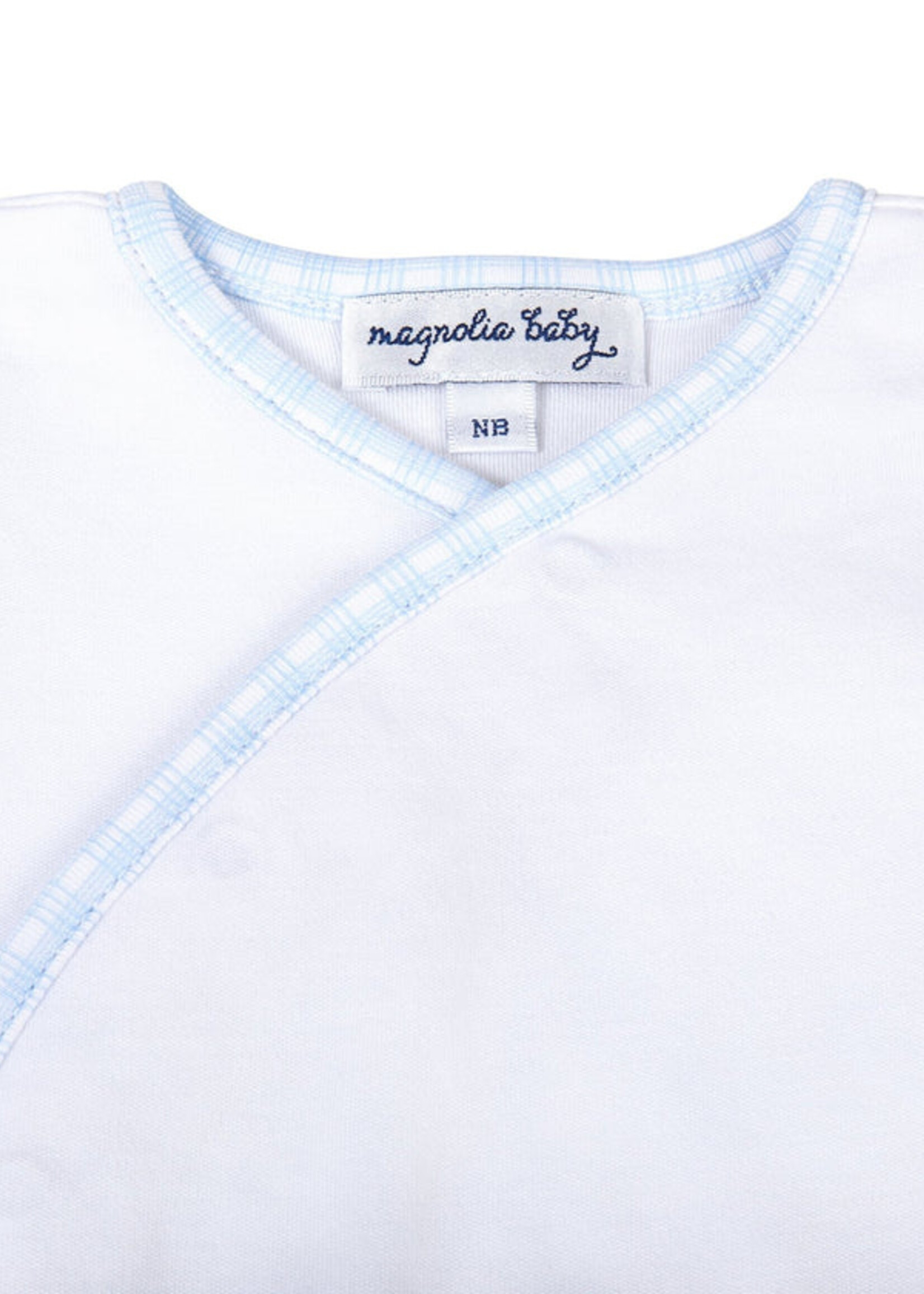 Magnolia Baby New Beginnings Kimono Footed Pant Set Lt Blue