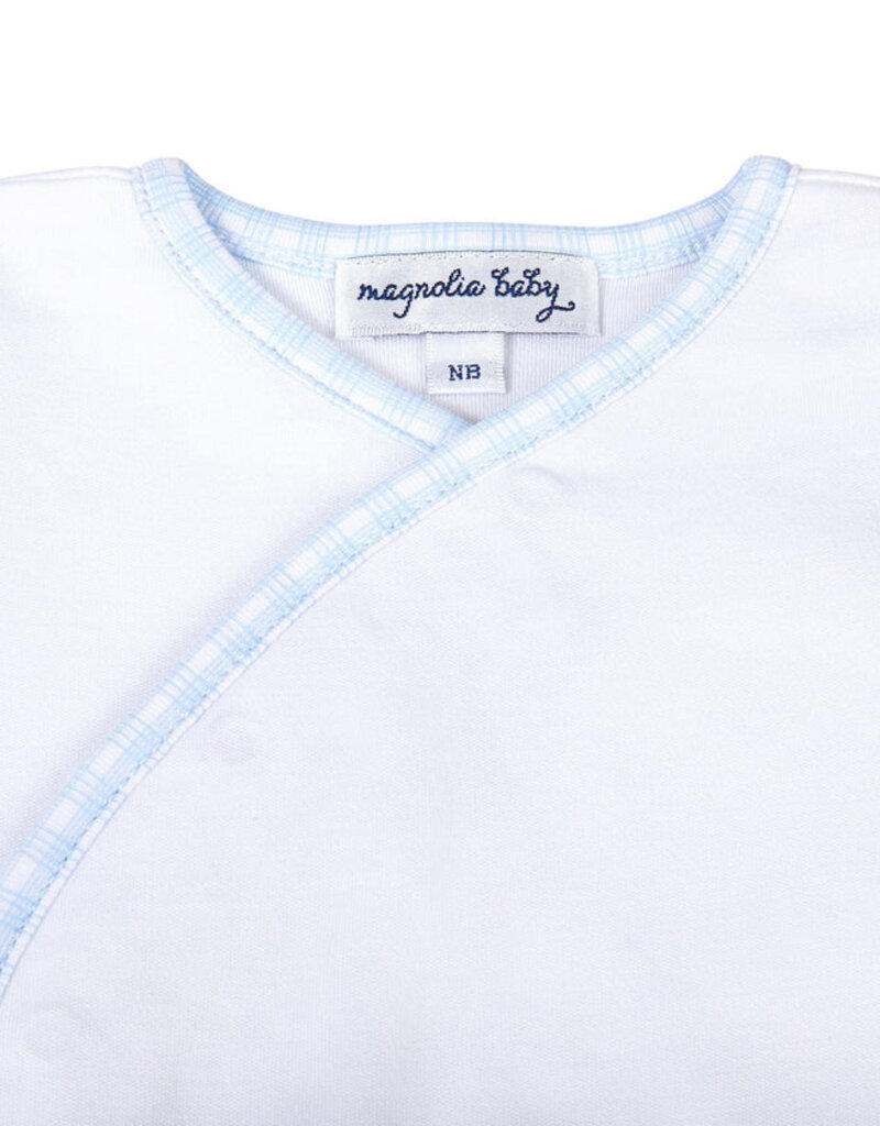 Magnolia Baby New Beginnings Kimono Footed Pant Set Lt Blue