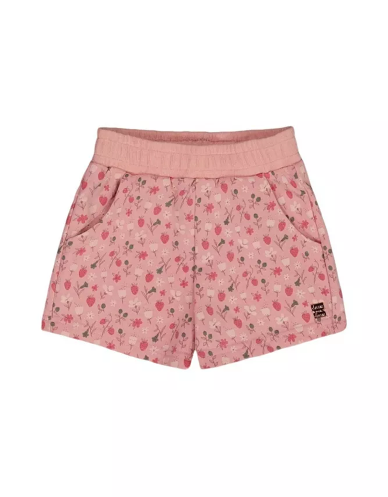 Deux par Deux French Terry Short Strawberries Pink