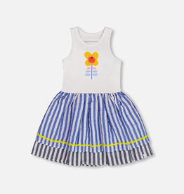 Deux par Deux Jersey Sleeveless Seersucker Dress