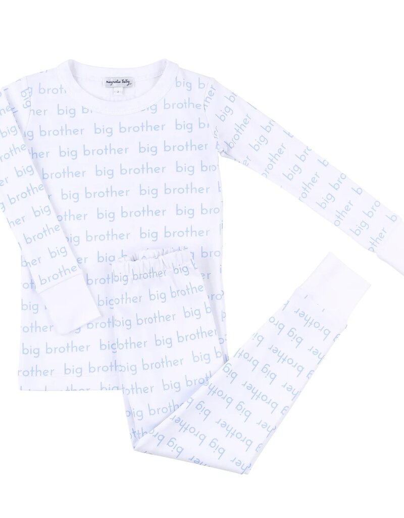 Magnolia Baby Big Brother Printed Long Pajamas Lt Blue