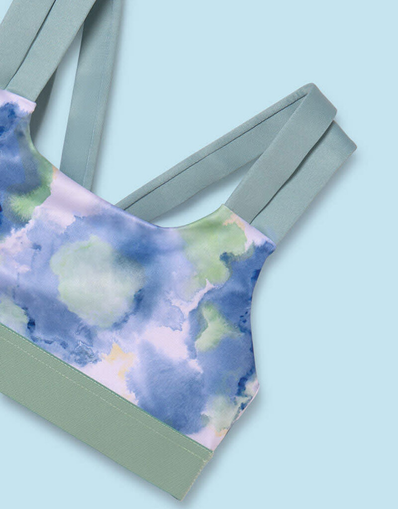 Mayoral Mint Watercolor Sports Bra