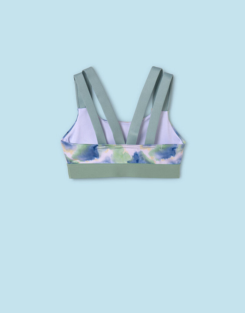 Mayoral Mint Watercolor Sports Bra