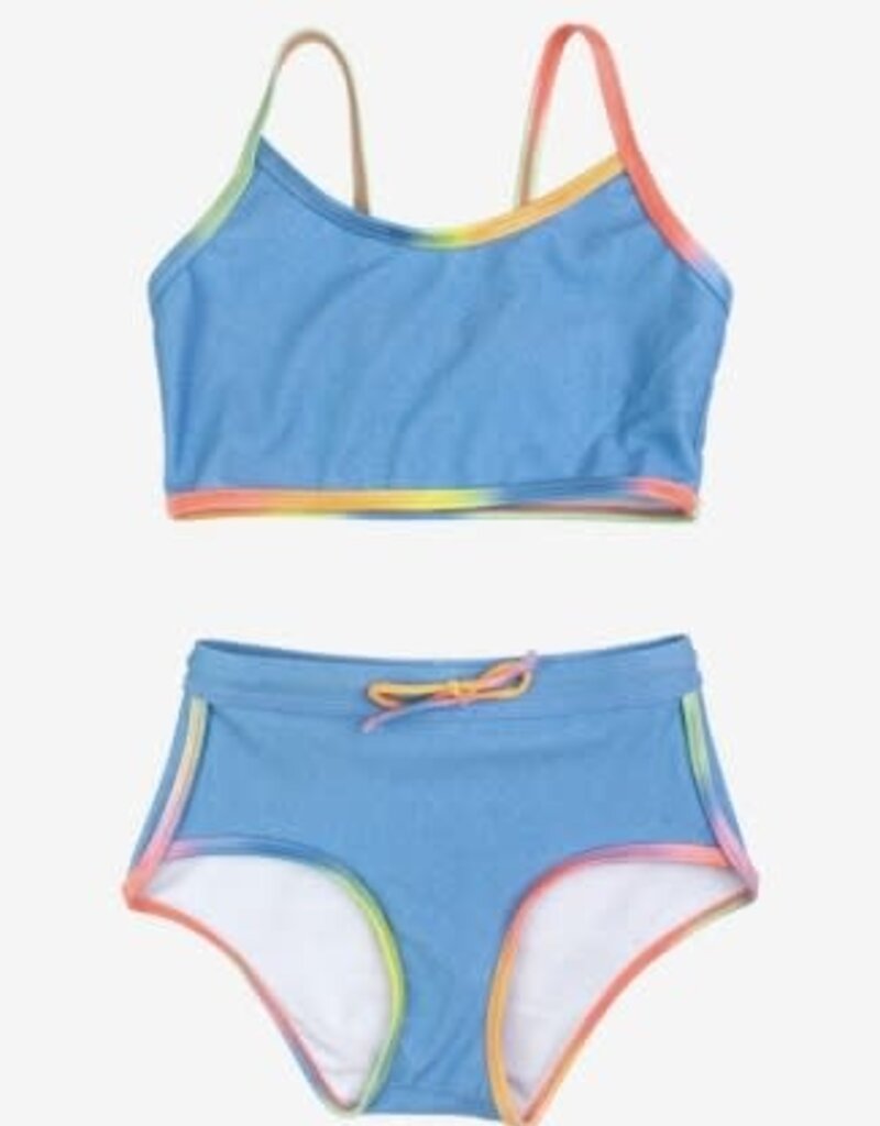 Appaman Stella Swim Short Set Digital Denim