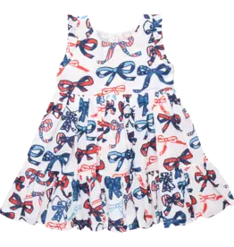 Pink Chicken kelsey dress red white and bows
