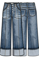 Habitual Kids Wide Leg Cuffed Jean Dark Stone