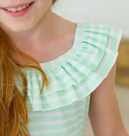 RuffleButts SALE Ruffled Tankini Purple Garden