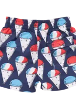 Pink Chicken swim trunk navy snow cones